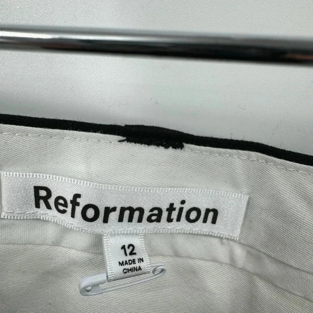 Reformation Alex Trousers Black Pants Size 12 B2396 - Picture 7 of 8